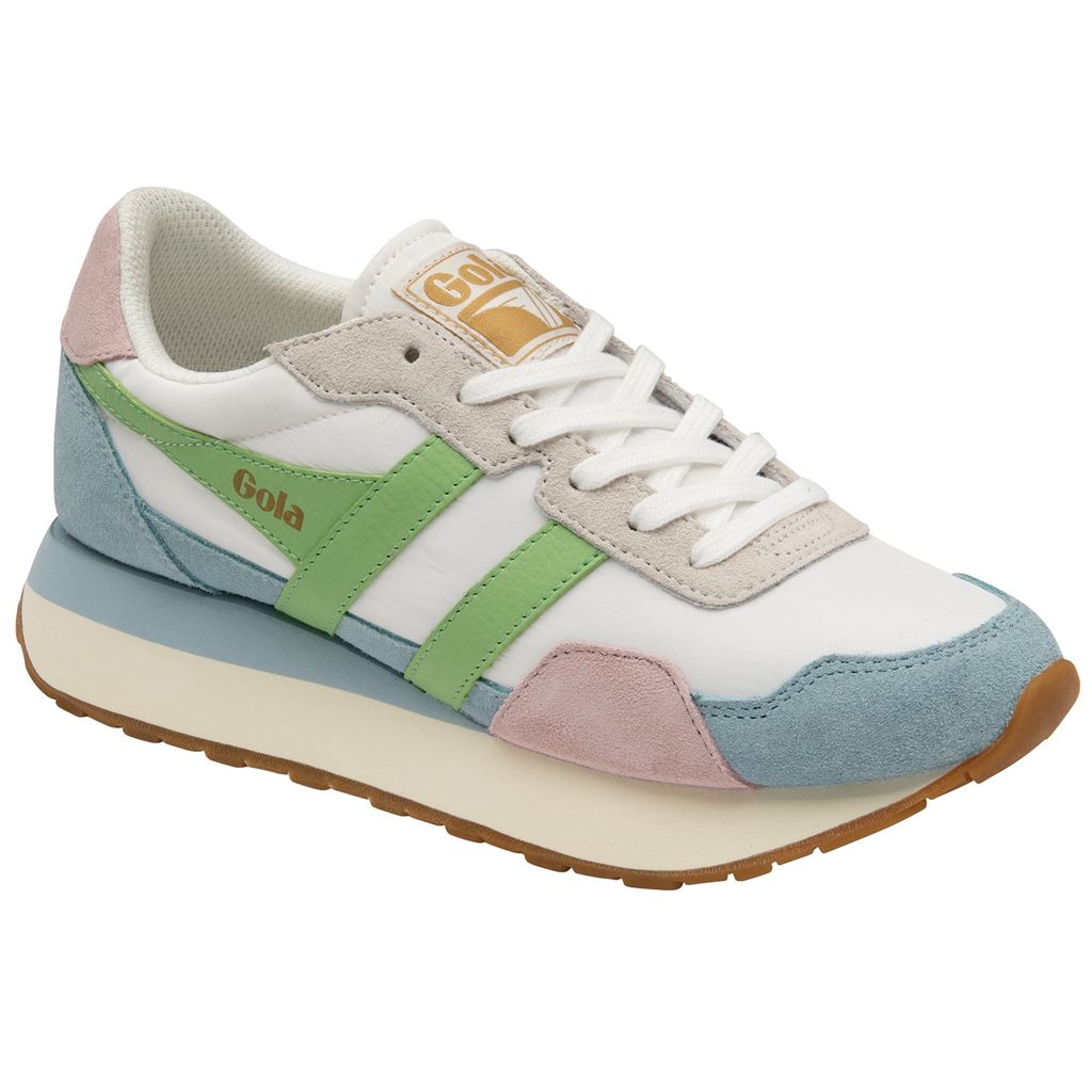 Gola Classics Indiana Sneakers Blancos Azules Verdes Mexico | VXD-758293