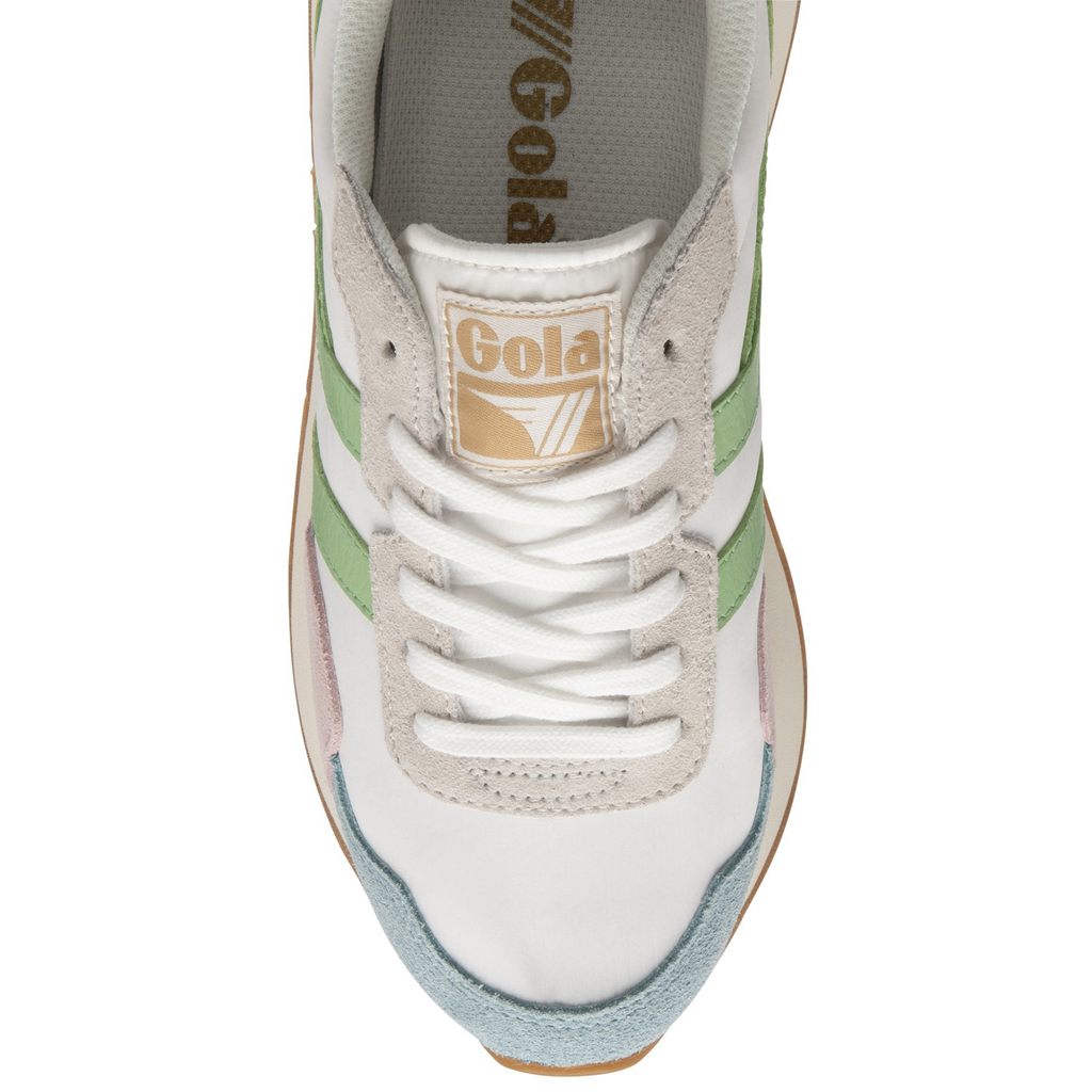 Gola Classics Indiana Sneakers Blancos Azules Verdes Mexico | VXD-758293
