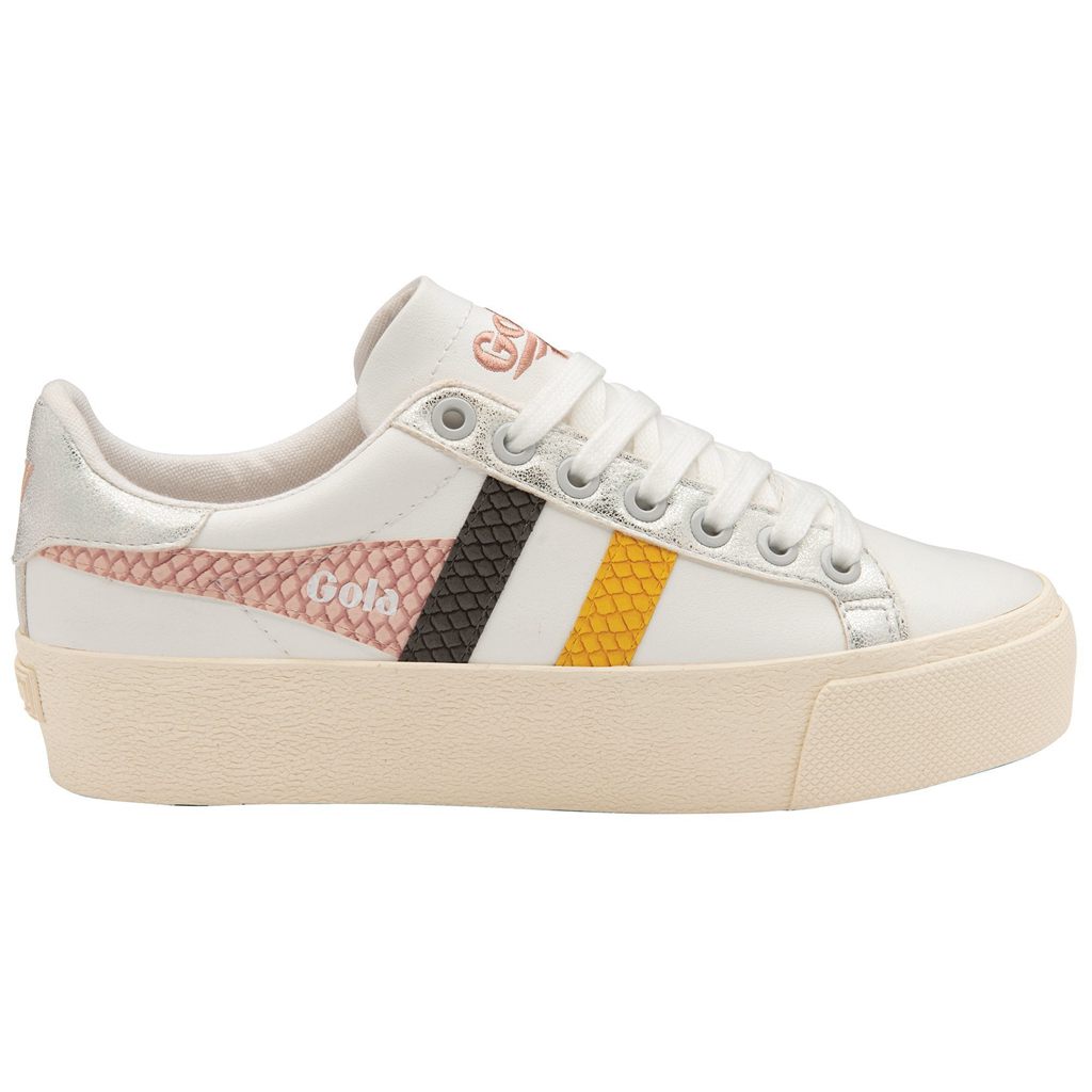 Gola Classics Orchid Platform Trident Snake Sneakers Blancos Rosas Mexico | YBC-652703