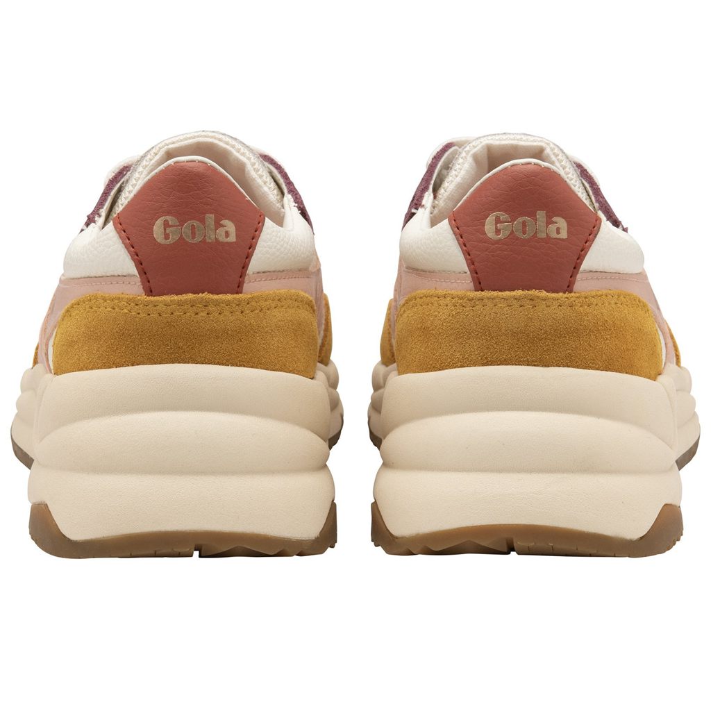 Gola Classics Saturn Quadrant Sneakers Blancos Rosas Naranjas Mexico | DCE-718206