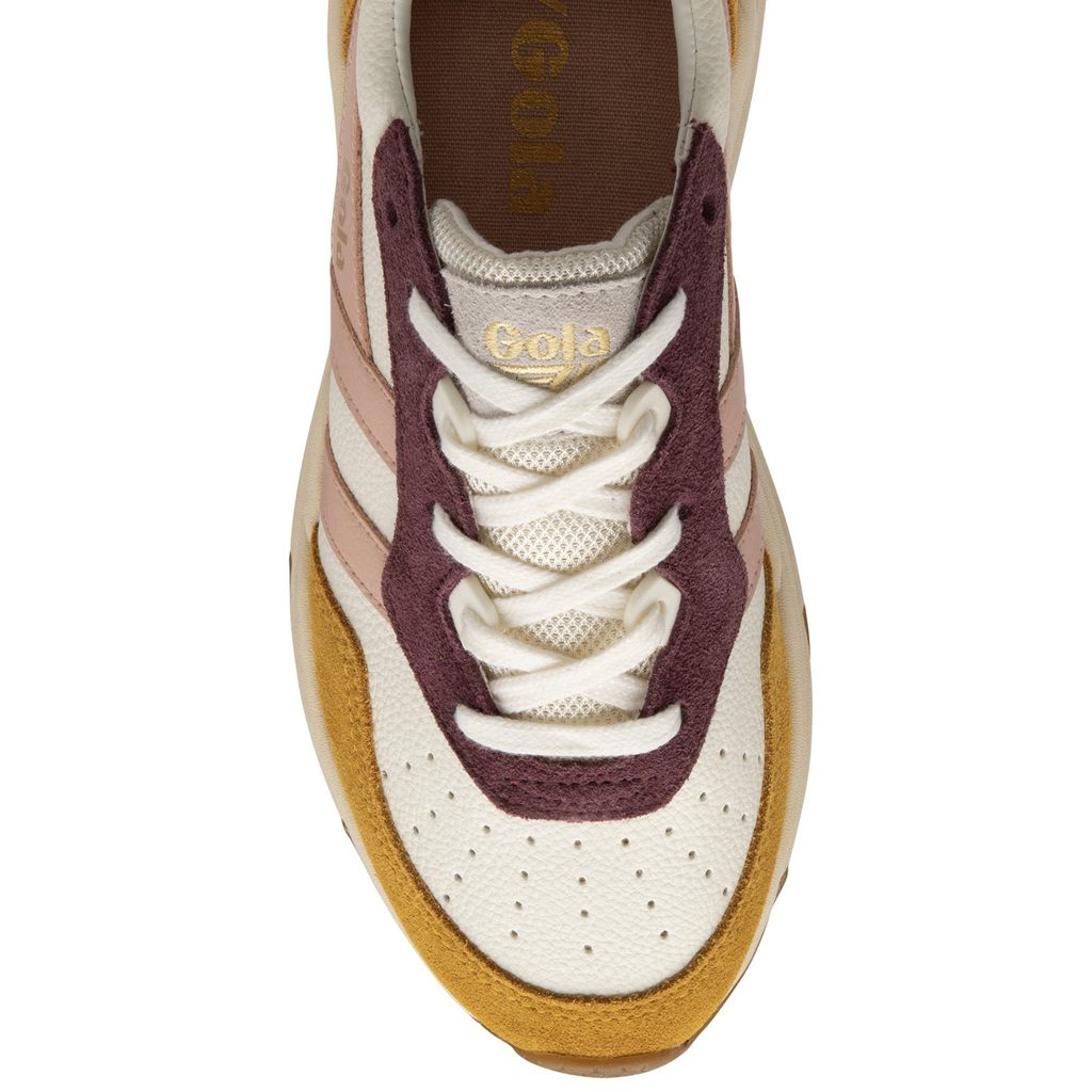 Gola Classics Saturn Quadrant Sneakers Blancos Rosas Naranjas Mexico | DCE-718206