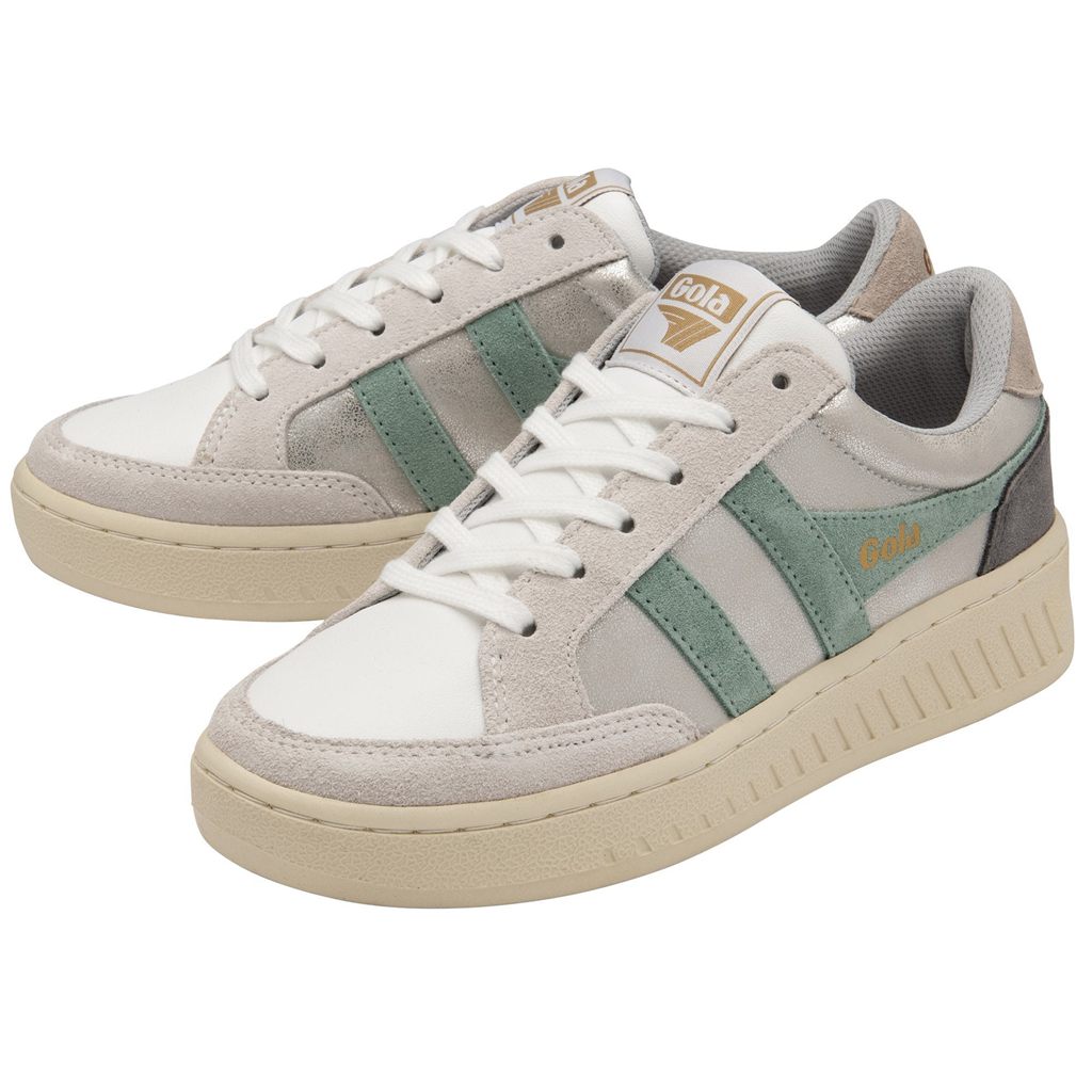 Gola Classics Superslam Blaze Sneakers Plateados Verdes Grises Mexico | FQZ-938756