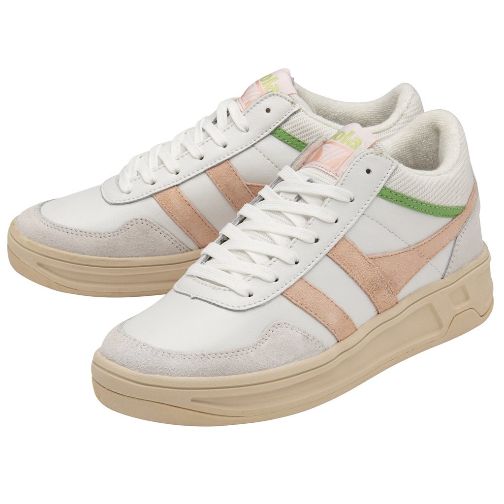 Gola Classics Swerve Sneakers Blancos Rosas Verdes Mexico | JYV-856247