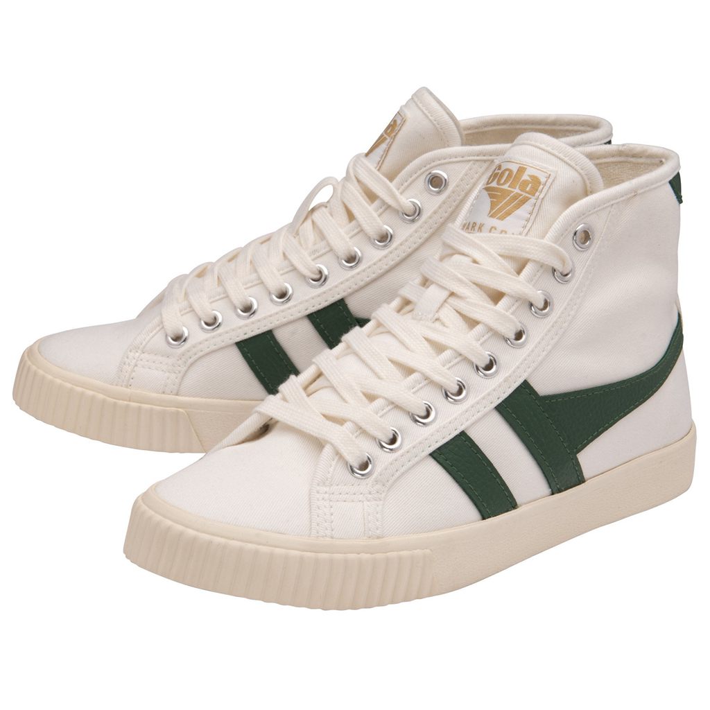 Gola Classics Tennis Mark Cox High Sneakers Blancos Verdes Oscuro Mexico | AJT-670534