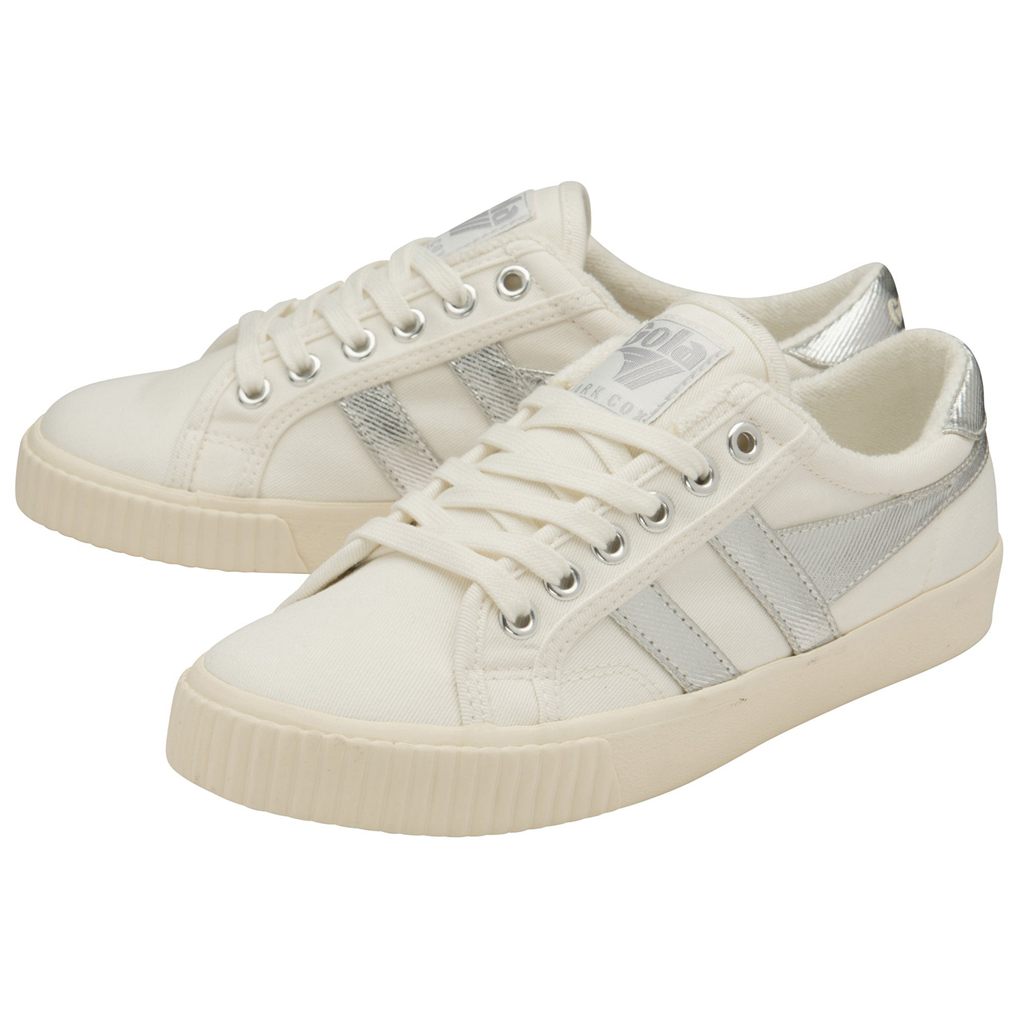 Gola Classics Tennis Mark Cox Sneakers Blancos Plateados Mexico | NQO-379851