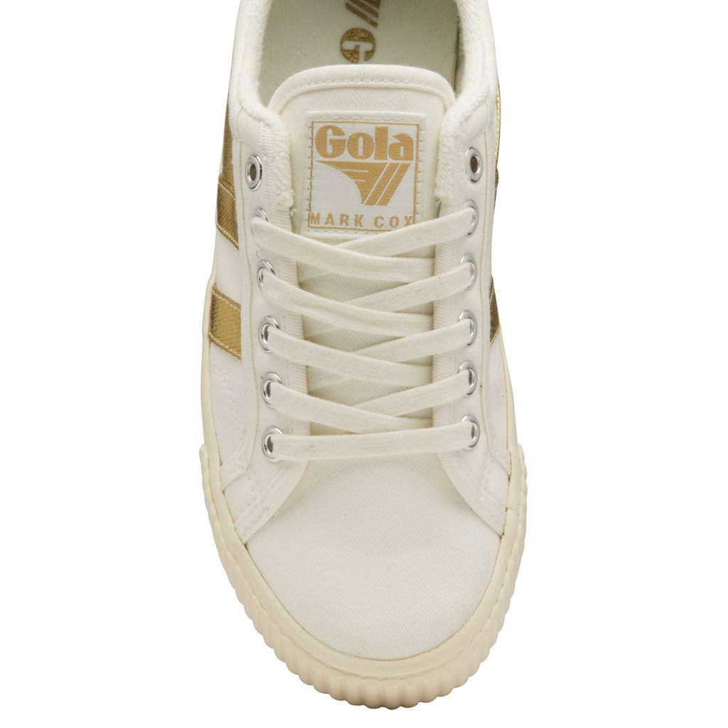 Gola Classics Tennis Mark Cox Sneakers Blancos Dorados Mexico | YRO-351768