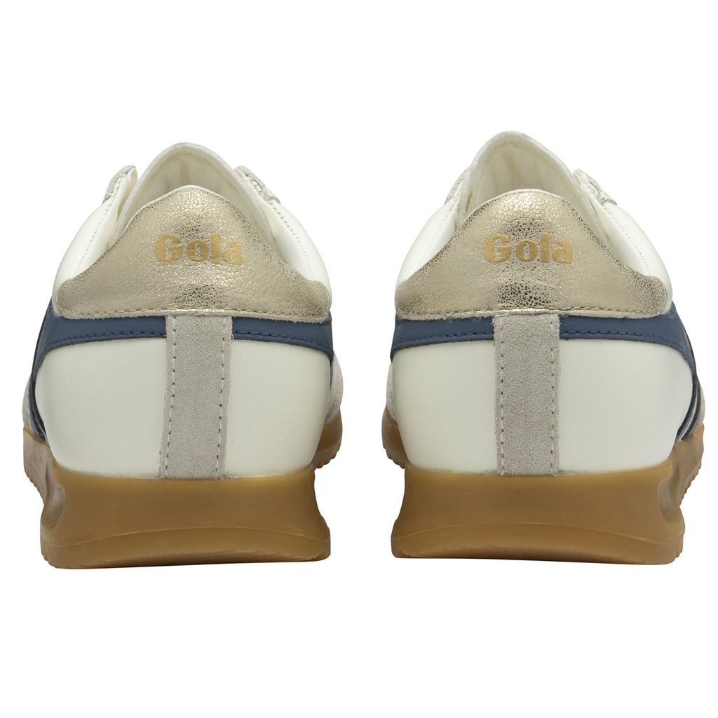 Gola Classics Torpedo Leather Sneakers Blancos Dorados Mexico | VMQ-691045