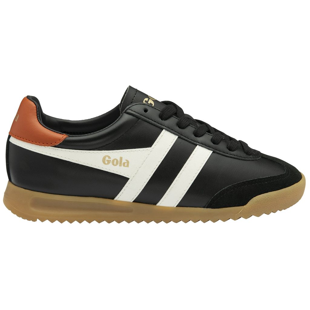 Gola Classics Torpedo Leather Sneakers Negros Blancos Naranjas Mexico | EHD-920847