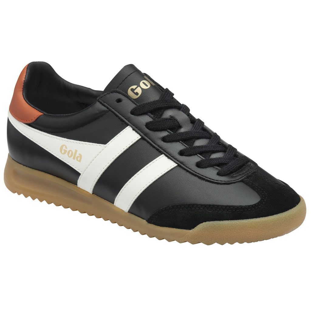 Gola Classics Torpedo Leather Sneakers Negros Blancos Naranjas Mexico | EHD-920847