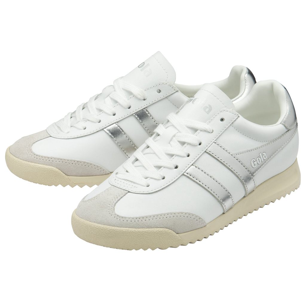 Gola Classics Torpedo Mirror Sneakers Blancos Plateados Blancos Mexico | MJS-809514