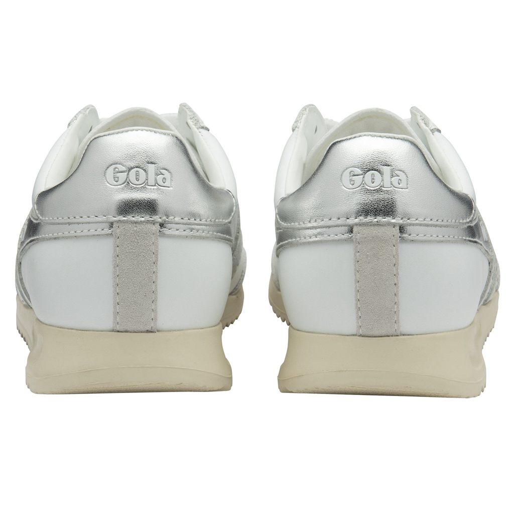 Gola Classics Torpedo Mirror Sneakers Blancos Plateados Blancos Mexico | MJS-809514