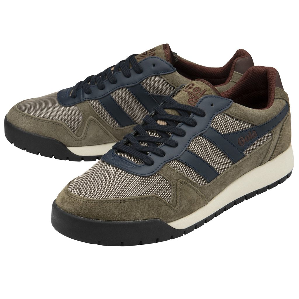 Gola Classics Trek Low Sneakers Kaki Azul Marino Vino Mexico | FBP-420386