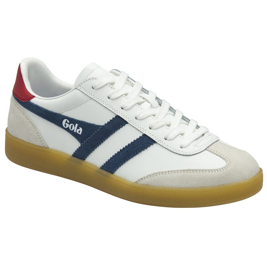 Gola Classics Viper Leather Sneakers Blancos Rojos Oscuro Mexico | INZ-531264