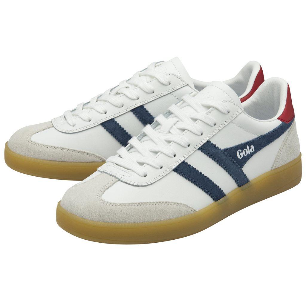Gola Classics Viper Leather Sneakers Blancos Rojos Oscuro Mexico | INZ-531264