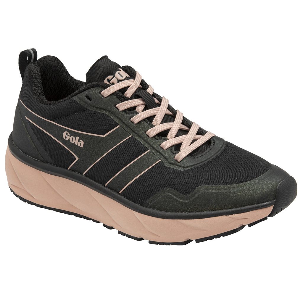 Gola Performance Typhoon Sneakers Negros Rosas Mexico | CPY-748302
