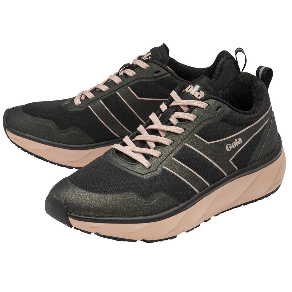 Gola Performance Typhoon Sneakers Negros Rosas Mexico | CPY-748302