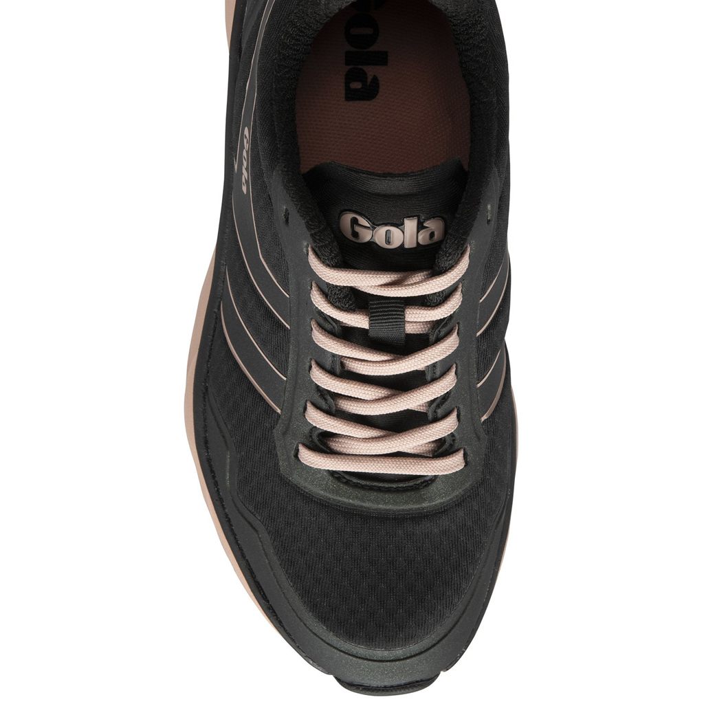 Gola Performance Typhoon Sneakers Negros Rosas Mexico | CPY-748302