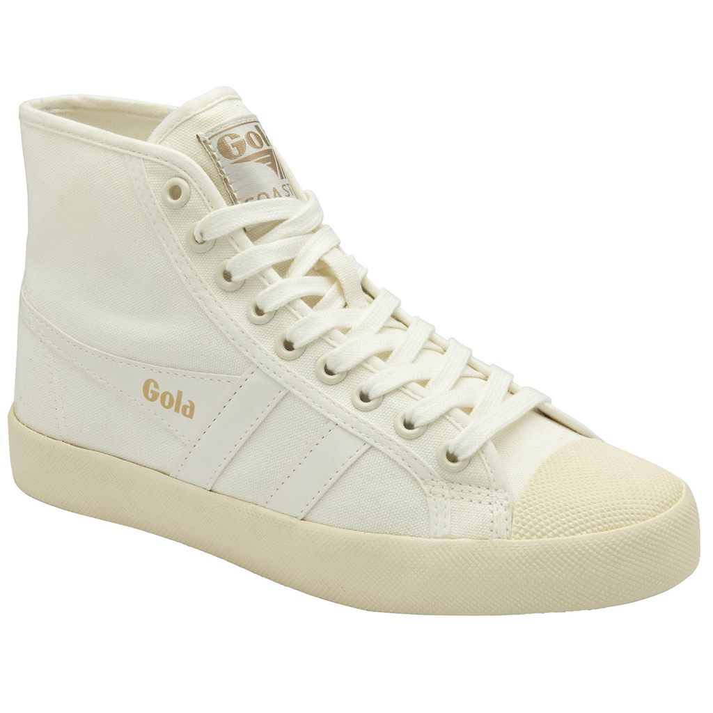 Gola Vegan Classics Coaster High Sneakers Blancos Dorados Mexico | PCI-937582
