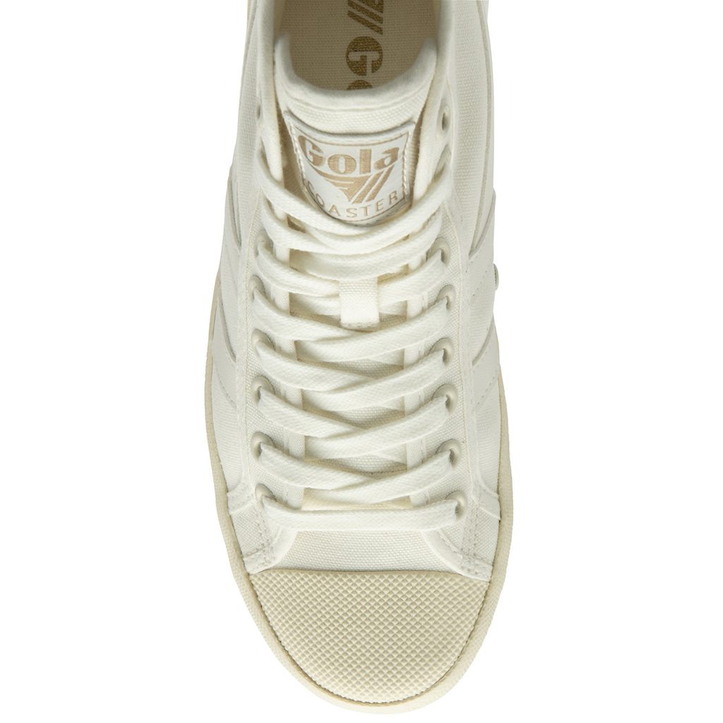 Gola Vegan Classics Coaster High Sneakers Blancos Dorados Mexico | PCI-937582