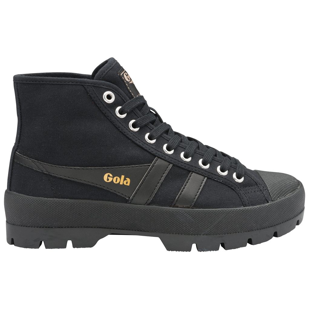 Gola Vegan Classics Coaster Peak High Sneakers Negros Negros Negros Mexico | VZY-736918