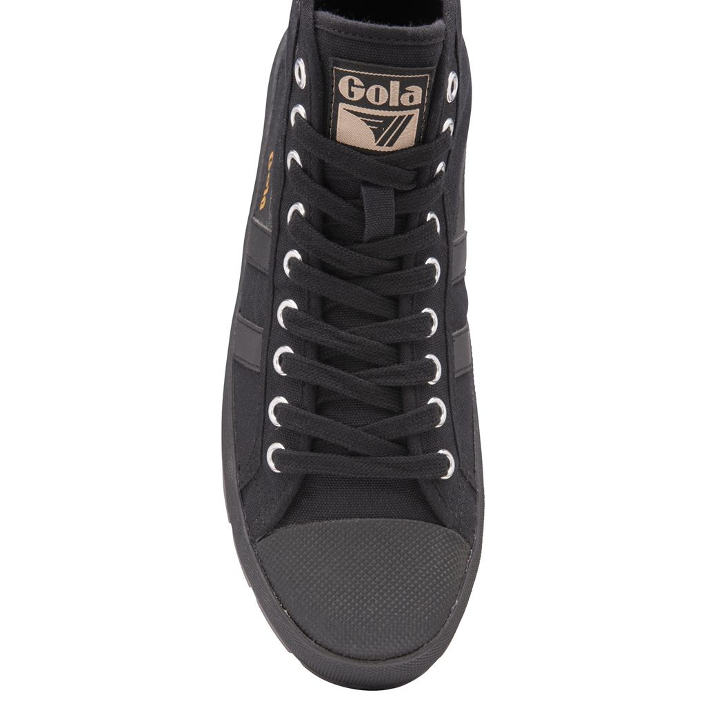Gola Vegan Classics Coaster Peak High Sneakers Negros Negros Negros Mexico | VZY-736918