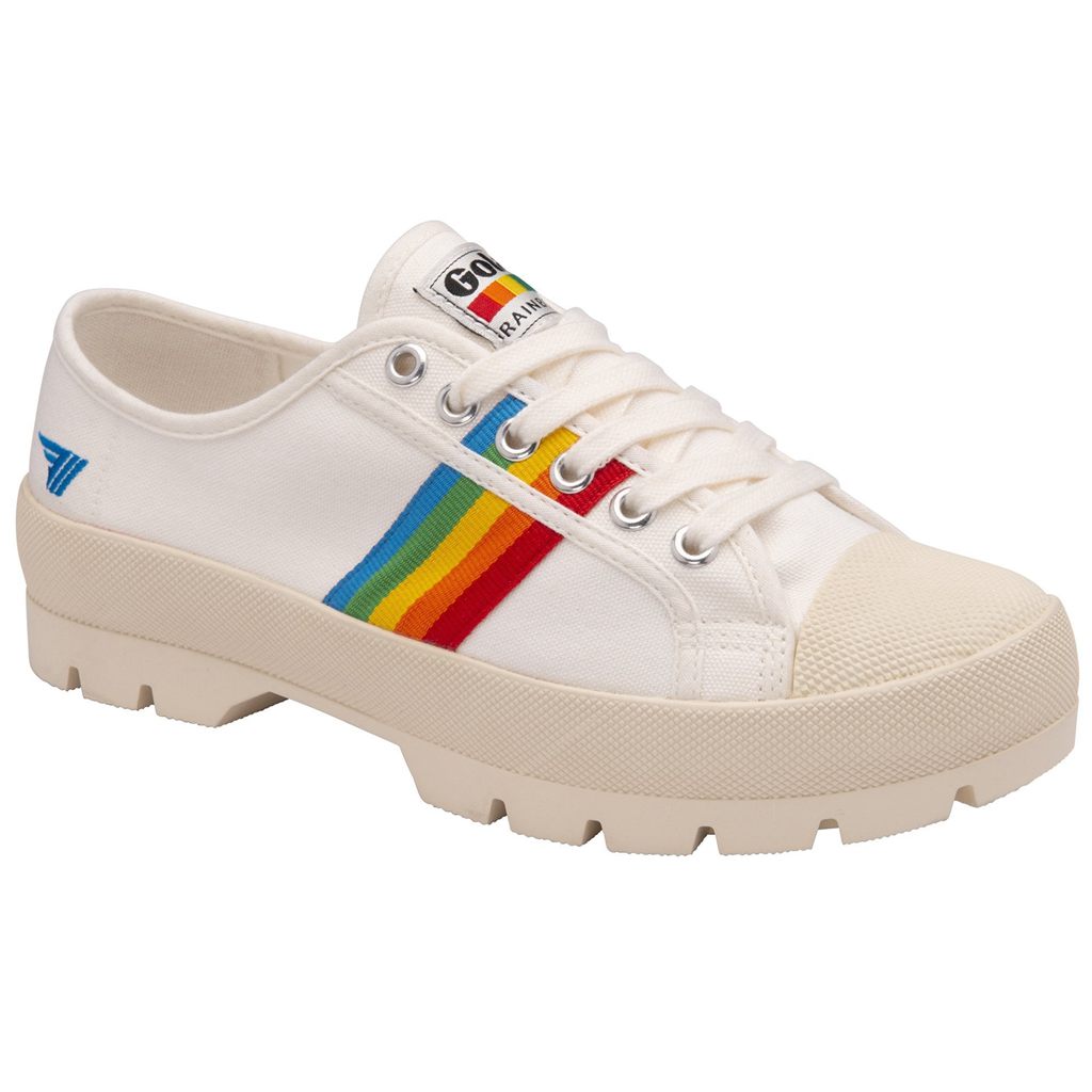 Gola Vegan Classics Coaster Peak Rainbow Shoes Blancos Mexico | FKX-615892