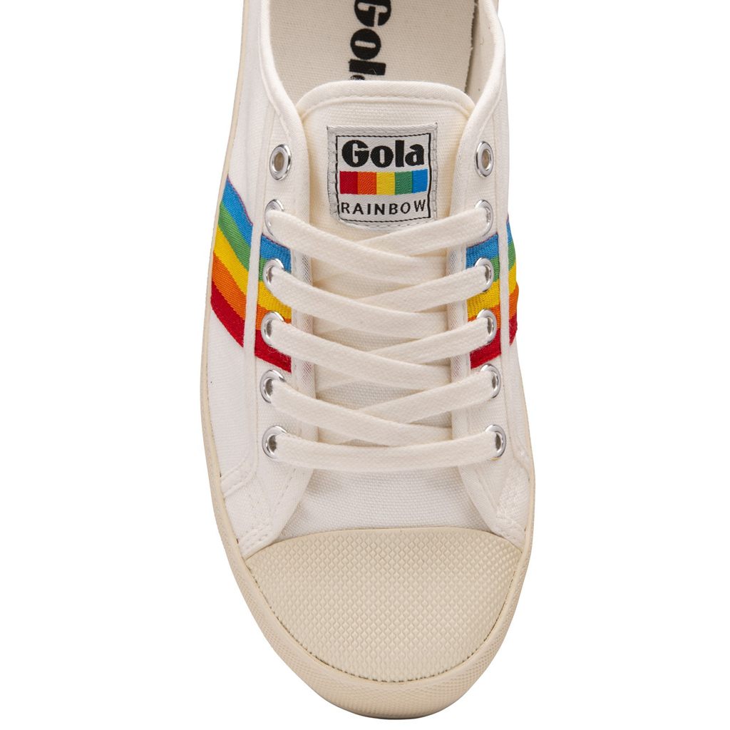 Gola Vegan Classics Coaster Peak Rainbow Shoes Blancos Mexico | FKX-615892
