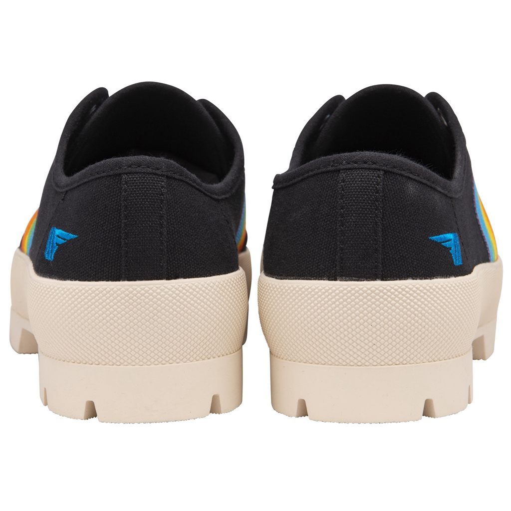 Gola Vegan Classics Coaster Peak Rainbow Shoes Negros Mexico | YKG-027316