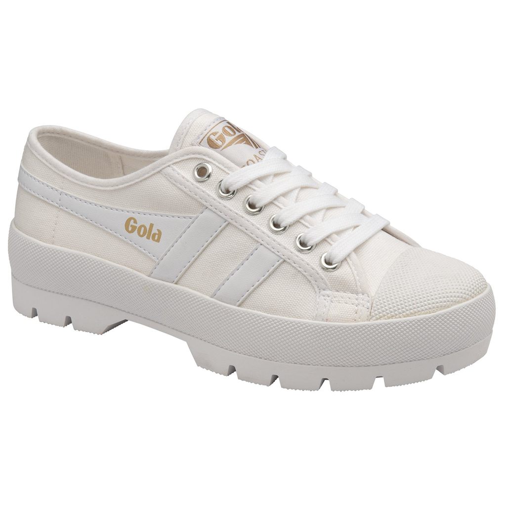 Gola Vegan Classics Coaster Peak Sneakers Blancos Blancos Mexico | RUX-745802