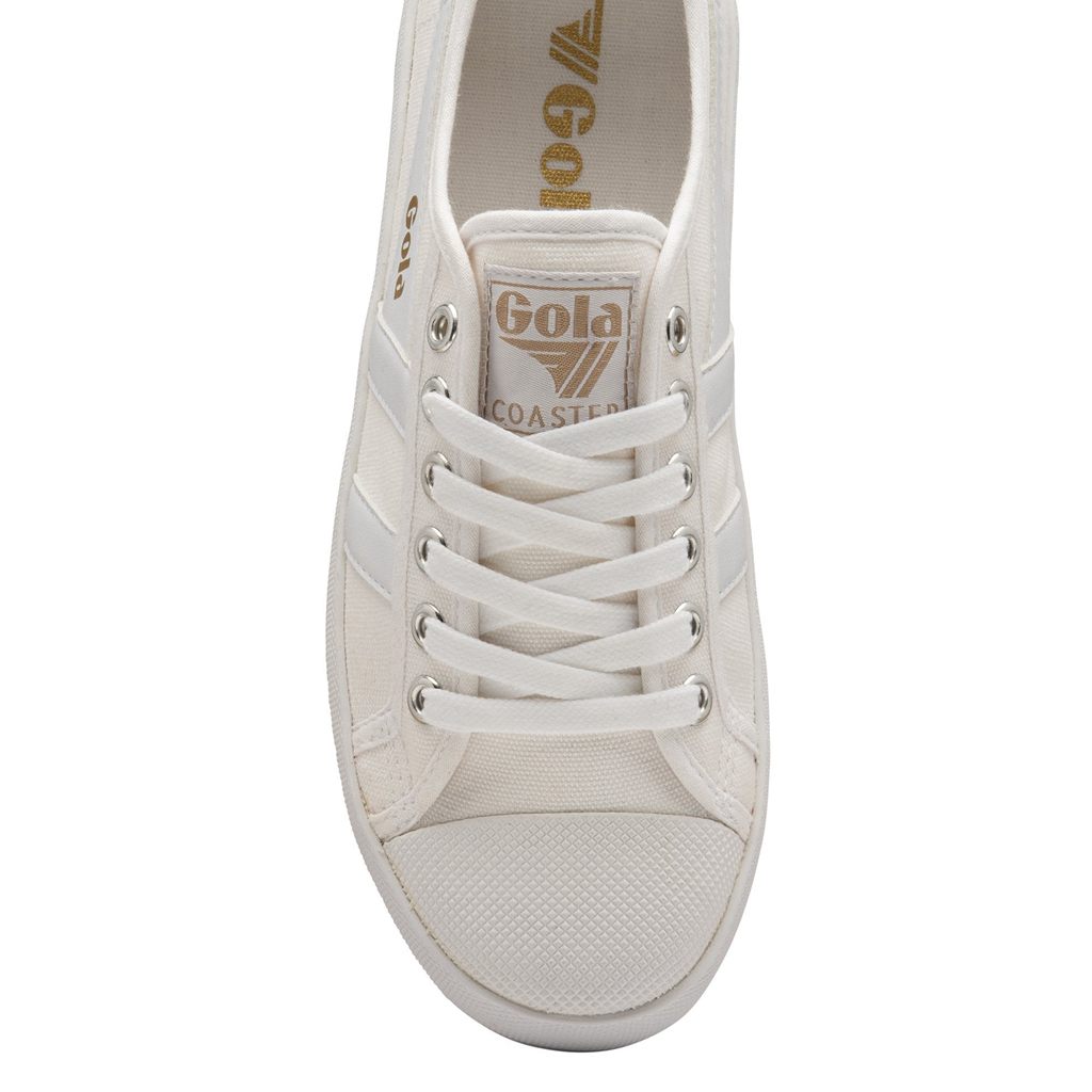 Gola Vegan Classics Coaster Peak Sneakers Blancos Blancos Mexico | RUX-745802