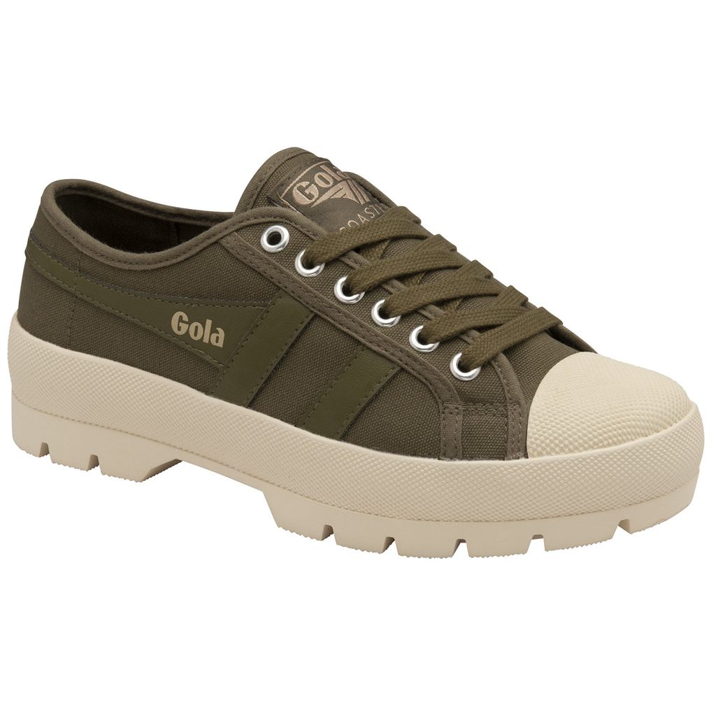 Gola Vegan Classics Coaster Peak Sneakers Kaki Kaki Blancos Mexico | VCM-379184
