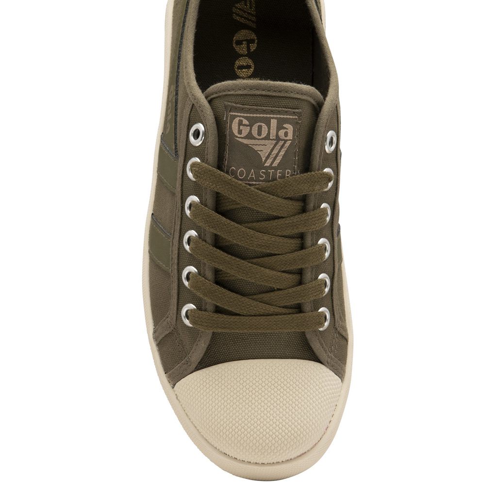 Gola Vegan Classics Coaster Peak Sneakers Kaki Kaki Blancos Mexico | VCM-379184