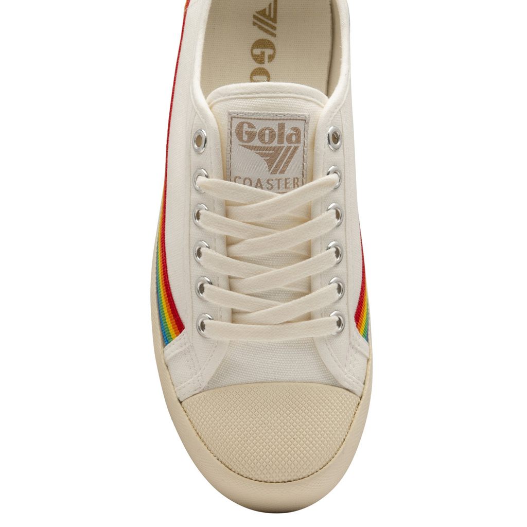 Gola Vegan Classics Coaster Rainbow Drop Shoes Blancos Mexico | AGV-587349