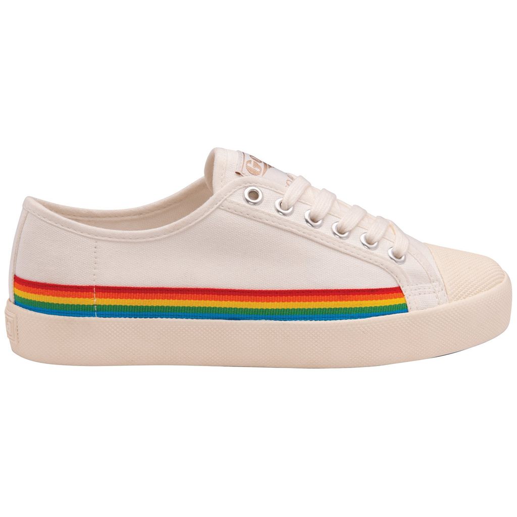 Gola Vegan Classics Coaster Rainbow Drop Shoes Blancos Mexico | AGV-587349