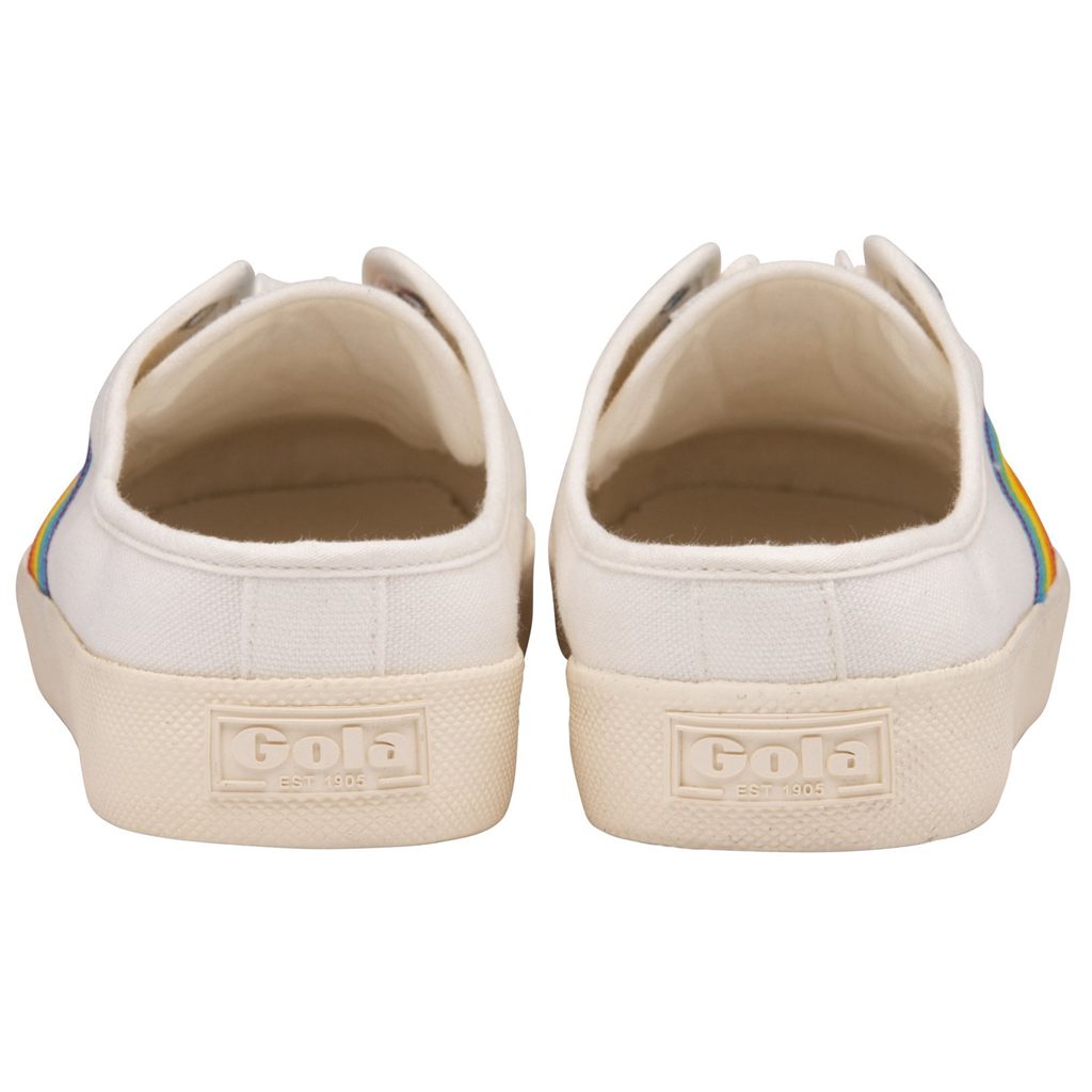Gola Vegan Classics Coaster Rainbow Mule Plimsolls Shoes Blancos Mexico | BDE-857246