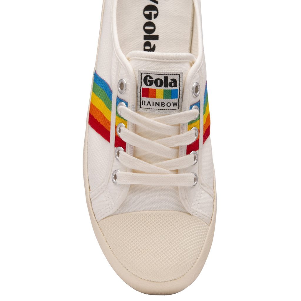 Gola Vegan Classics Coaster Rainbow Mule Plimsolls Shoes Blancos Mexico | BDE-857246