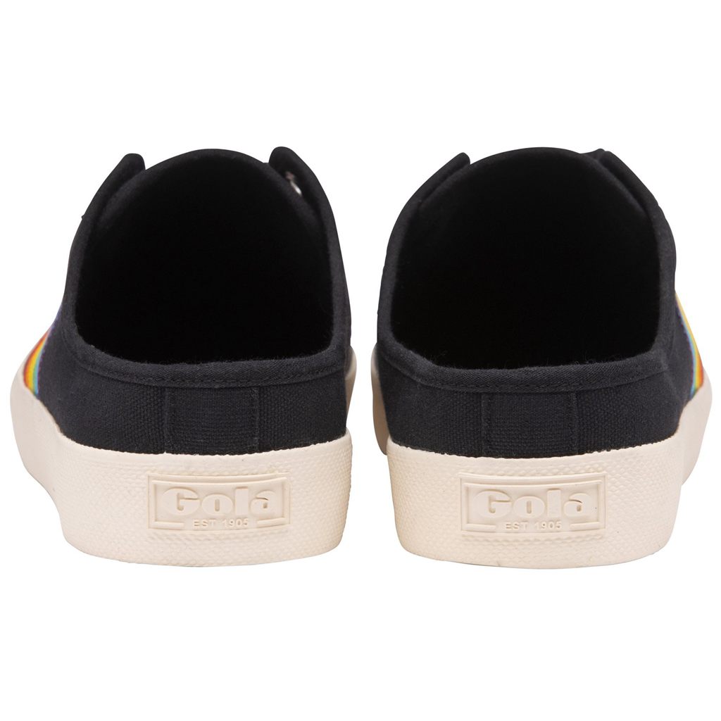 Gola Vegan Classics Coaster Rainbow Mule Plimsolls Shoes Negros Mexico | UEV-825679