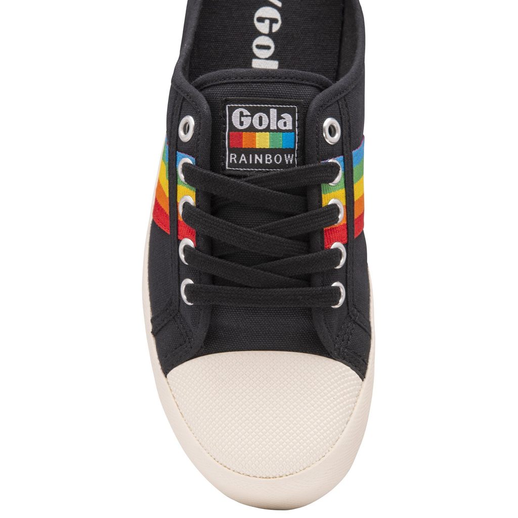 Gola Vegan Classics Coaster Rainbow Mule Plimsolls Shoes Negros Mexico | UEV-825679