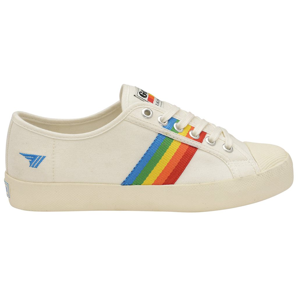 Gola Vegan Classics Coaster Rainbow Shoes Blancos Mexico | MGC-185409