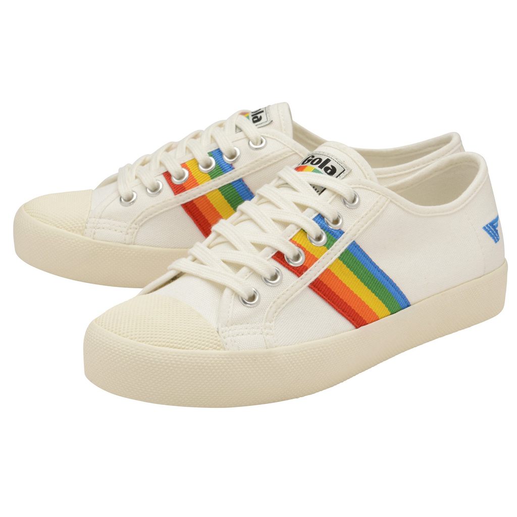 Gola Vegan Classics Coaster Rainbow Shoes Blancos Mexico | MGC-185409