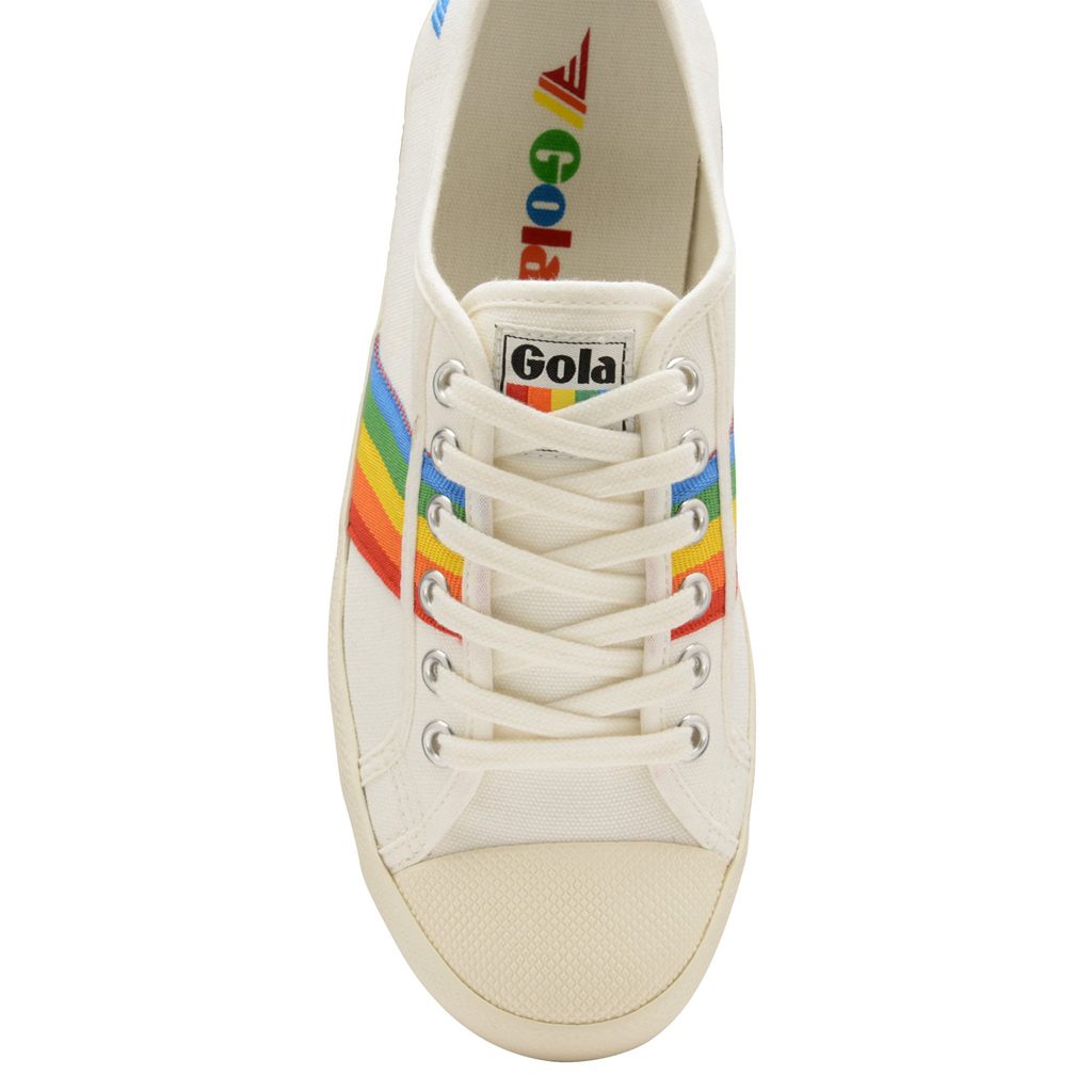 Gola Vegan Classics Coaster Rainbow Shoes Blancos Mexico | MGC-185409