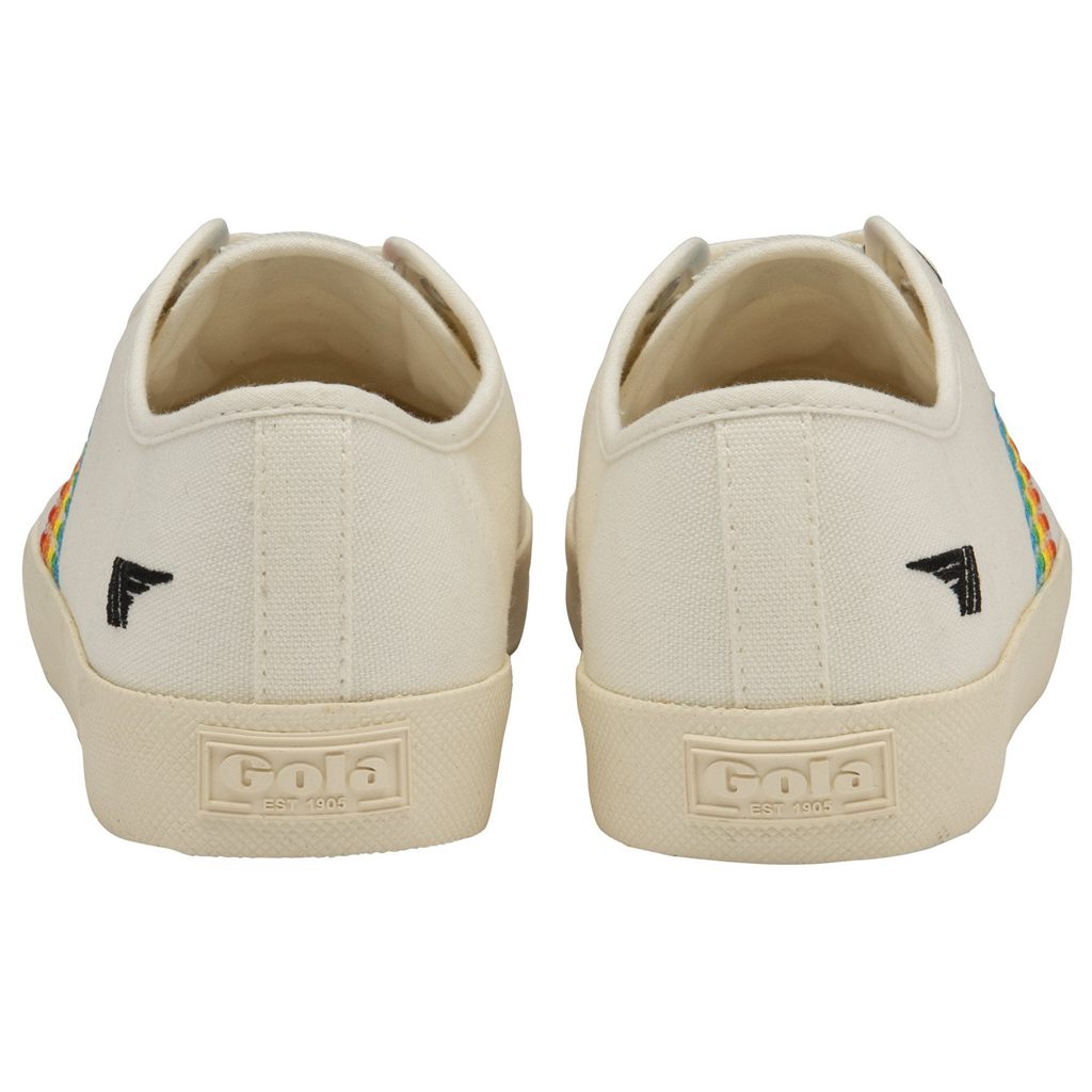 Gola Vegan Classics Coaster Rainbow Stitch Shoes Blancos Mexico | ABU-705983