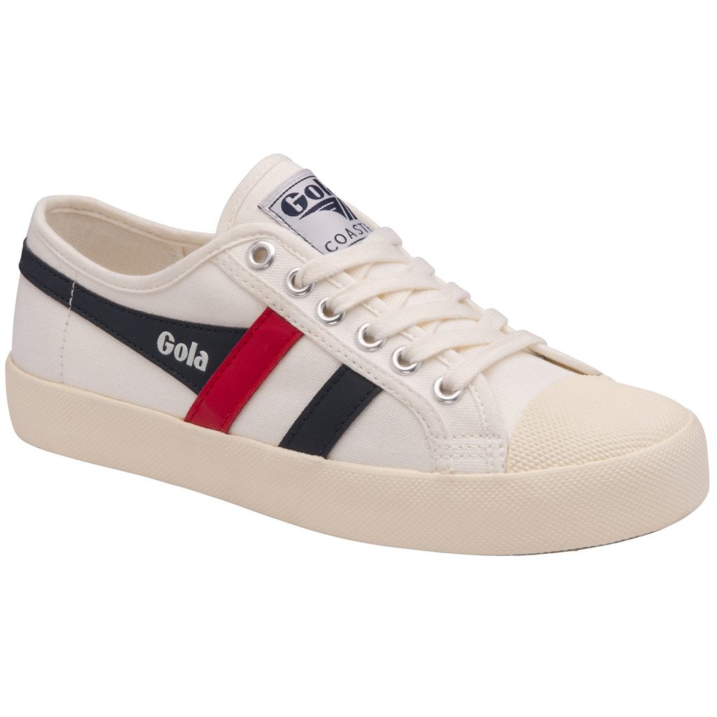 Gola Vegan Classics Coaster Shoes Blancos Azul Marino Rojos Mexico | EQZ-215039