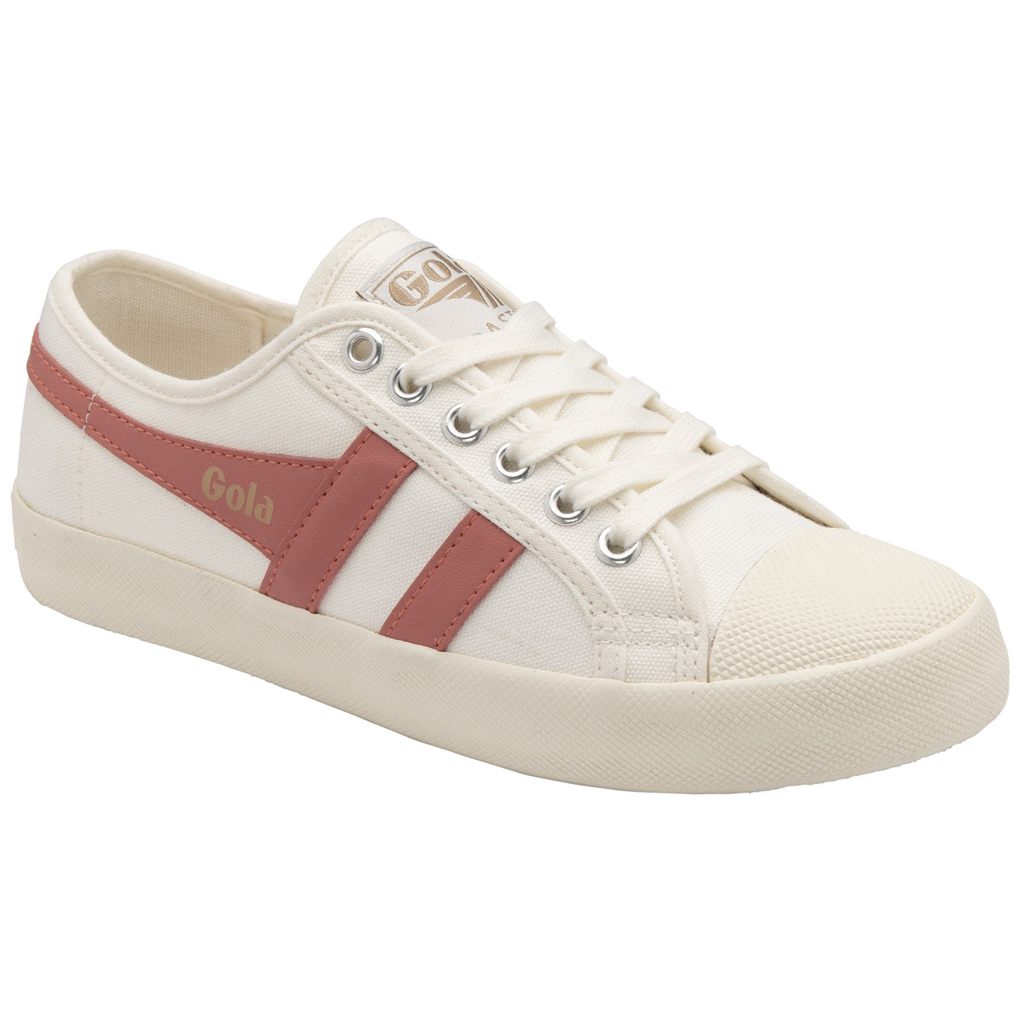 Gola Vegan Classics Coaster Shoes Blancos Coral Rosas Mexico | BUI-780135
