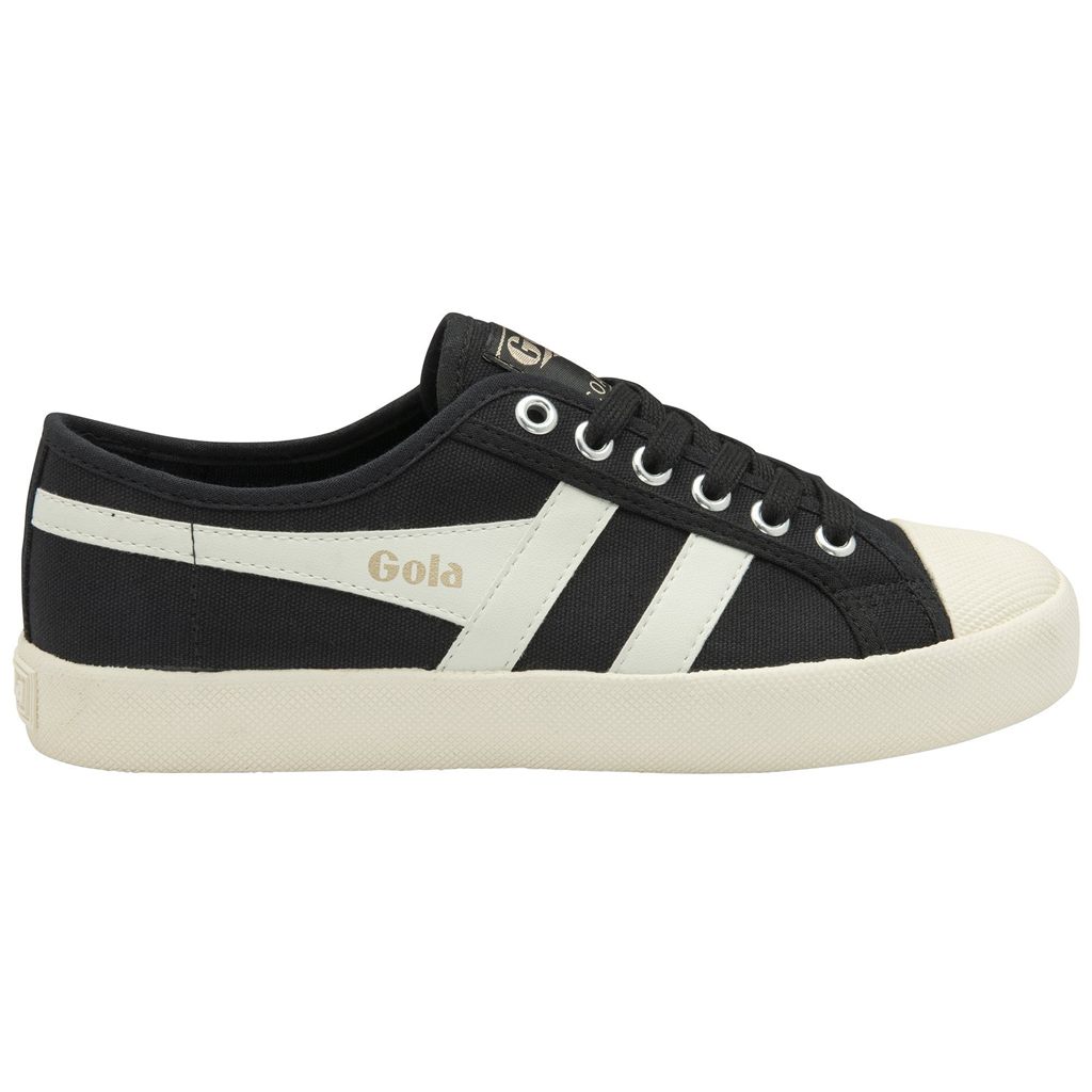 Gola Vegan Classics Coaster Shoes Negros Blancos Dorados Mexico | HGE-291086