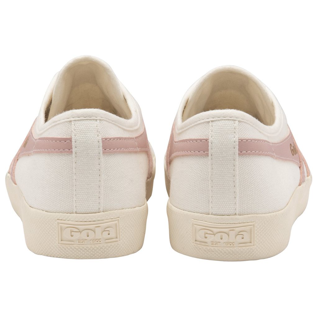 Gola Vegan Classics Coaster Slip Shoes Blancos Rosas Mexico | DFL-012786
