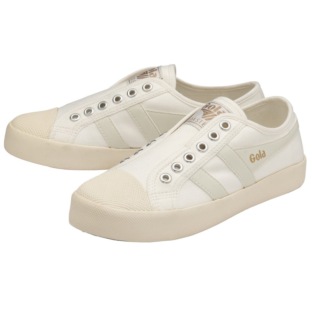 Gola Vegan Classics Coaster Slip Shoes Blancos Blancos Mexico | SGN-789513