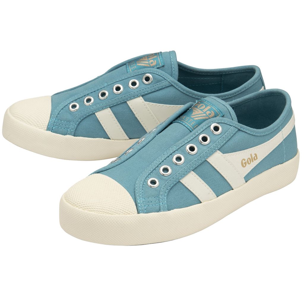 Gola Vegan Classics Coaster Slip Shoes Blancos Mexico | RNM-210897