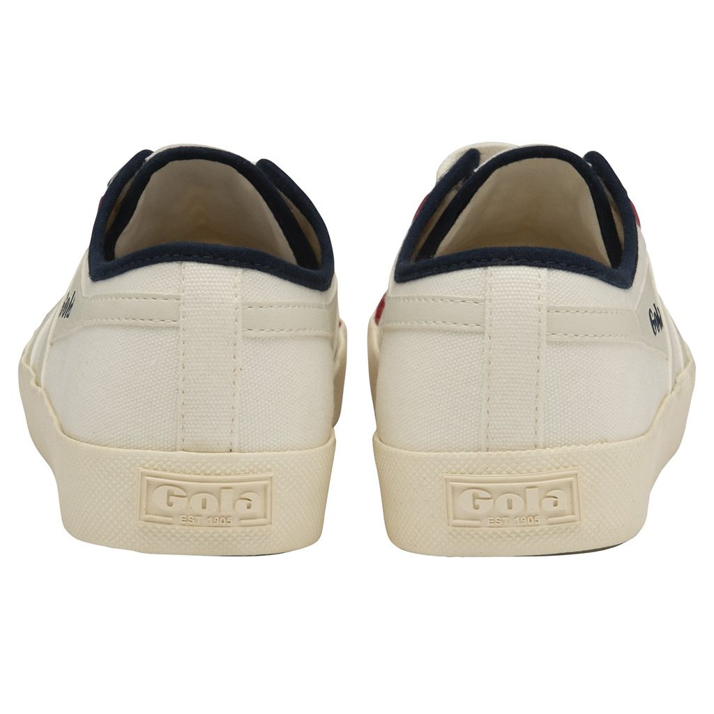 Gola Vegan Classics Coaster Smash Shoes Blancos Azul Marino Rojos Oscuro Mexico | IKL-791056