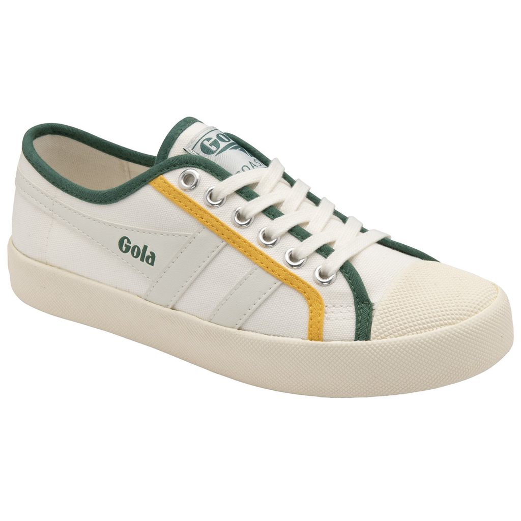 Gola Vegan Classics Coaster Smash Shoes Blancos Verdes Oscuro Mexico | HOD-289617